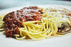 A plate of chicken parmigiana