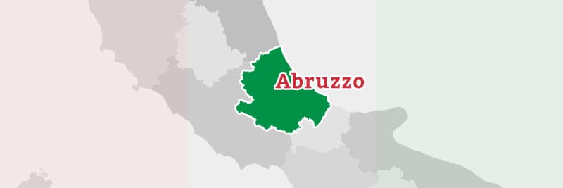 Map of the Abruzzo region