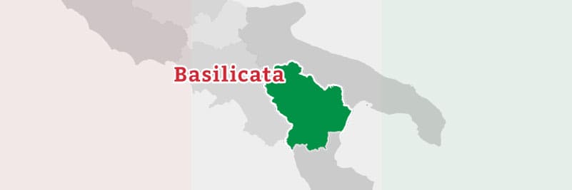 Map of the Basilicata region