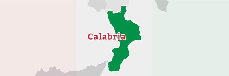 Map of the Calabria Region