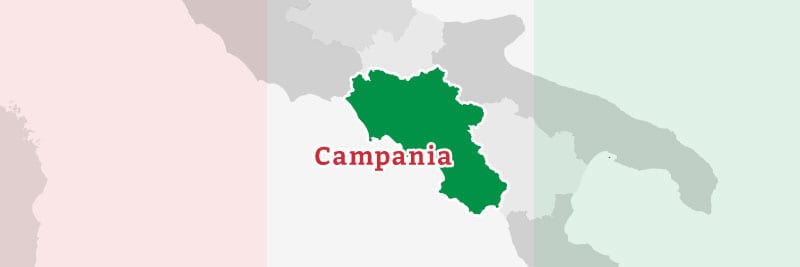 Map of the Campania region