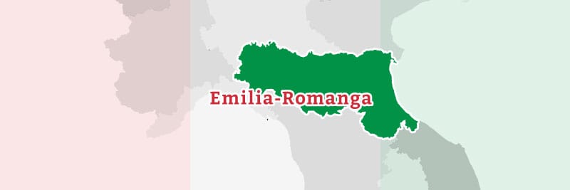 Map of the Emilia-Romanga region