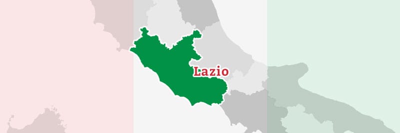 Map of the Lazio region.